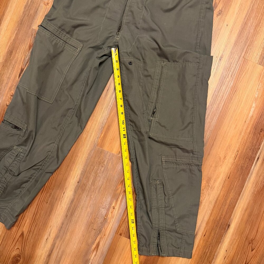 VTG Flyers Coveralls Mens 42R Reg Sage Green‎ FR Summer Fire Resistant Military - Picture 8 of 9